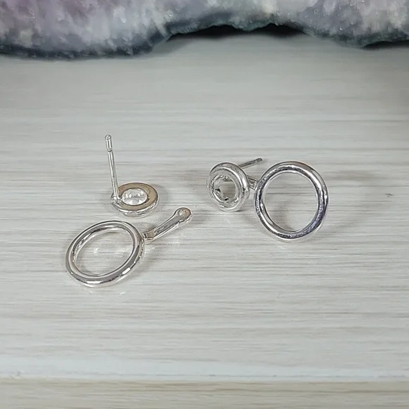 Front/Back Double Bubble Stud Earrings - Picture 6 of 6